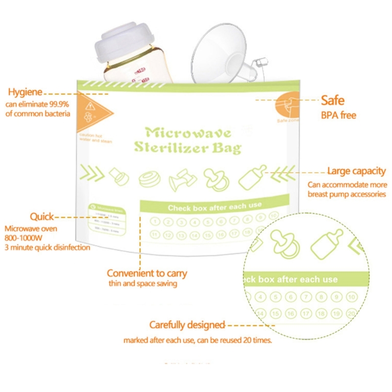 10 أوراق/مجموعة أكياس معقم بخا - مراجعة Zwitsal Baby Products وسعره